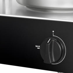 Stół do przygotowywania posiłków – 1210 mm – 1 drzwi i 2 szuflady – na 9 pojemników GN 1/6 – w zestawie grill do kiełbasek / grill do hot dogów i podgrzewacz