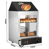 Witryna grzewcza do hot dogów – parowa – 1,2 kW – z 2 poziomami