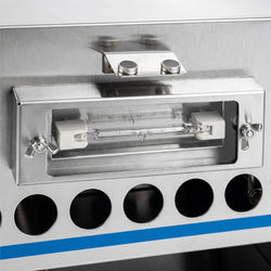 Grill do kurczaków – elektryczny – szkło ceramiczne – na maks. 36 kurczaków – 28,8 kW – z 6 rożnami