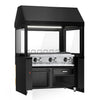 Grill TORONTO – gazowy – 1500 mm – drewniany panel przedni – z czarnym blatem granitowym – ze szkłem żaroodpornym