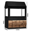Element neutralny TORONTO – 1500 mm – z czarnym blatem granitowym – do grilli na węgiel drzewny