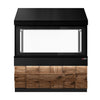 Grill gazowy TORONTO - 20,8kW - 1910mm - Wolnostojący - 880mm głębokości - Ruszt na stałej wysokości - Ruszt żeliwny - 2 strefy grzewcze - front drewniany - Blat granitowy - czarny - Osłona termiczna (szklana)