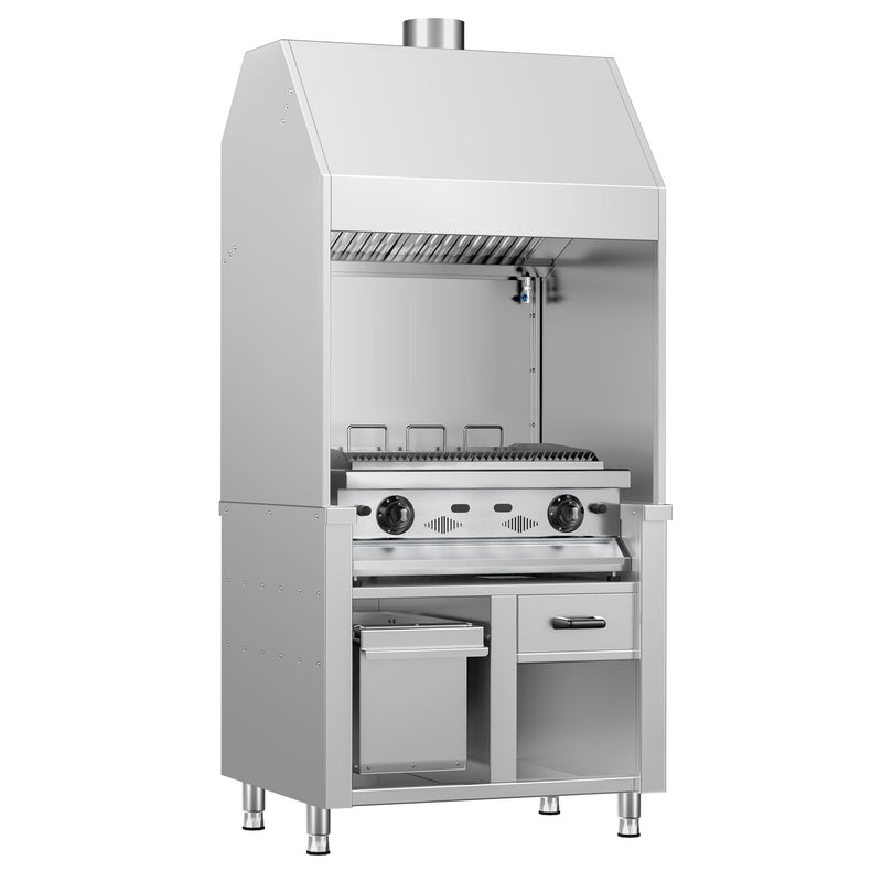 Grill gazowy BERLIN - 960 mm - stal nierdzewna