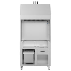 Element neutralny do grilla na węgiel drzewny / gazowego BERLIN - 960 mm - stal nierdzewna