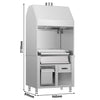 Grill BERLIN – na węgiel drzewny – stal nierdzewna – 960 mm