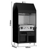 Grill gazowy BERLIN – 960 mm – czarny