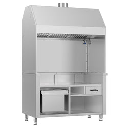 Element neutralny do grilla na węgiel drzewny / gazowego BERLIN - 1360 mm - stal nierdzewna