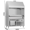Grill BERLIN – na węgiel drzewny – stal nierdzewna – 1360 mm