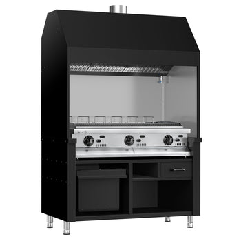 Grill gazowy BERLIN – 1360 mm – czarny