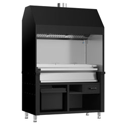 Grill na węgiel drzewny BERLIN - 1360 mm - czarny