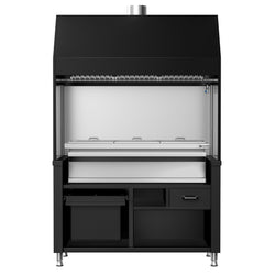 Grill na węgiel drzewny BERLIN - 1360 mm - czarny