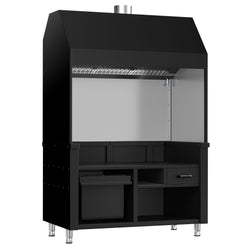 Element neutralny do grilla na węgiel drzewny / gazowego BERLIN - 1360 mm - czarny