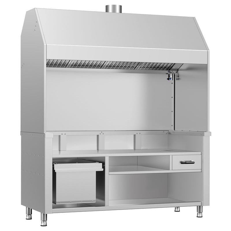 Element neutralny do grilla na węgiel drzewny / gazowego BERLIN - 1760 mm - stal nierdzewna