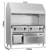 Grill gazowy BERLIN - 1760 mm - stal nierdzewna