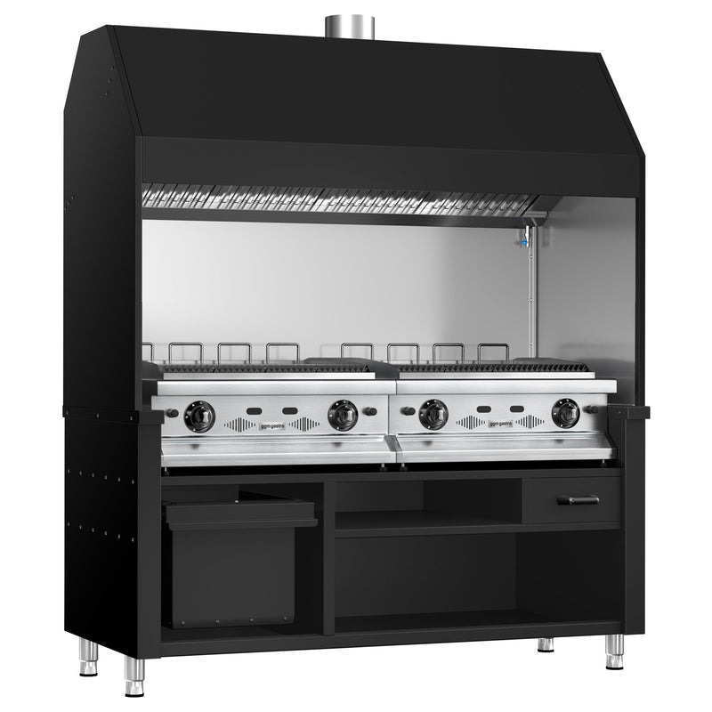 Grill gazowy BERLIN – 1760 mm – czarny