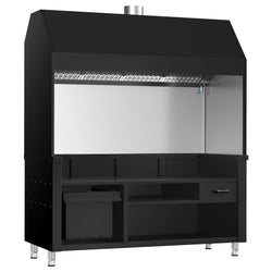 Element neutralny do grilla na węgiel drzewny / gazowego BERLIN - 1760 mm - czarny