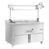 Grill węglowy - 1340mm - z podnośnikiem i 1 szufladą - ruszt: 1060x530mm