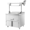 Grill węglowy - 800mm - z podnośnikiem i 2 szufladami - ruszt: 660x530mm