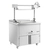Grill węglowy - 800mm - z podnośnikiem i 2 szufladami - ruszt: 660x530mm