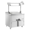 Grill węglowy - 800mm - z podnośnikiem i 2 szufladami - ruszt: 660x530mm