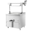 Grill węglowy - 800mm - z podnośnikiem i 2 szufladami - ruszt: 660x530mm