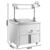 Grill węglowy - 800mm - z podnośnikiem i 2 szufladami - ruszt: 660x530mm