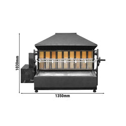 Grill do kurczaka na węgiel drzewny - z 1 szpikulcem na 5 kurczaków
