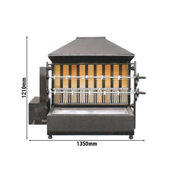 Grill do kurczaka na węgiel drzewny - z 2 szpikulcami na 10 kurczaków