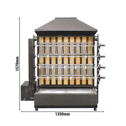 Grill do kurczaka na węgiel drzewny - z 4 szpikulcami na 20 kurczaków