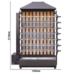 Grill do kurczaka na węgiel drzewny - z 7 szpikulcami na 42 kurczaki