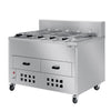Grill do kurczaków – na węgiel drzewny – 1200 mm – z 5 rożnami