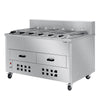 Grill do kurczaków – na węgiel drzewny – 1400 mm – z 6 rożnami