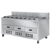 Grill do kurczaków – na węgiel drzewny – 1800 mm – z 8 rożnami