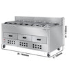 Grill do kurczaków – na węgiel drzewny – 1800 mm – z 8 rożnami