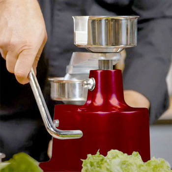 Manualna maszyna do hamburgerów - Ø 100 mm - Czerwona - Prime Gastro