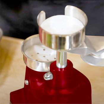 Manualna maszyna do hamburgerów - Ø 100 mm - Czerwona - Prime Gastro