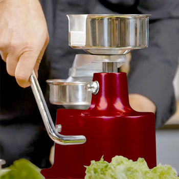 Manualna maszyna do hamburgerów - Ø 130 mm - Czerwona - Prime Gastro
