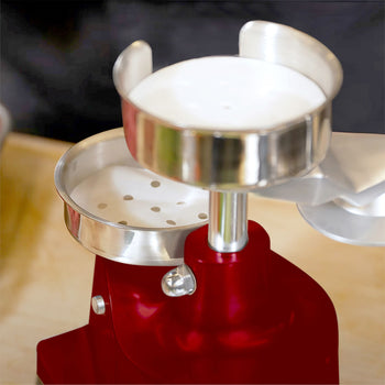 Manualna maszyna do hamburgerów - Ø 130 mm - Czerwona - Prime Gastro