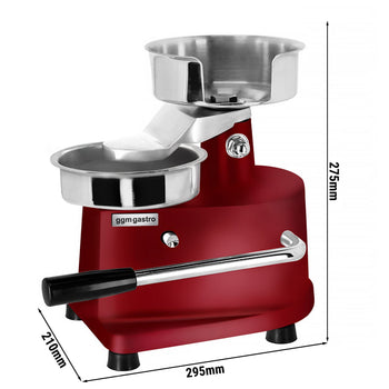 Manualna maszyna do hamburgerów - Ø 150 mm - Czerwona - Prime Gastro
