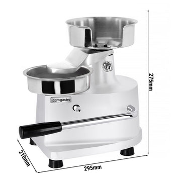 Manualna maszyna do hamburgerów - Ø 150 mm - srebrna - Prime Gastro