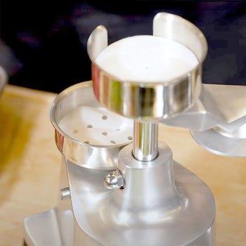 Manualna maszyna do hamburgerów - Ø 100 mm - srebrna - Prime Gastro