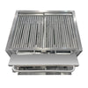 Grill o dużej mocy – gazowy – stal nierdzewna – 800 mm – z 2 rusztami – w stylu amerykańskim