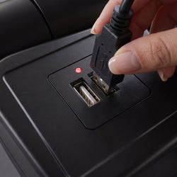 Suszarka do włosów z uchwytem ściennym – ciepłe i zimne powietrze – 2 porty USB – 1,3 kW