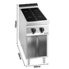 Freestanding Induction Hob - 10kW - 2 zones - with open base shelf