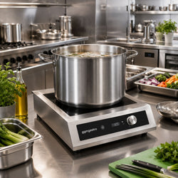 Kuchenka indukcyjna – 5 kW – od +60 do +240 °C – do dużych garnków o średnicy 450–500 mm, zdjęcie 9 z 9