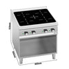Kuchenka indukcyjna – 20 kW – z 4 polami grzewczymi – seria PAOLO