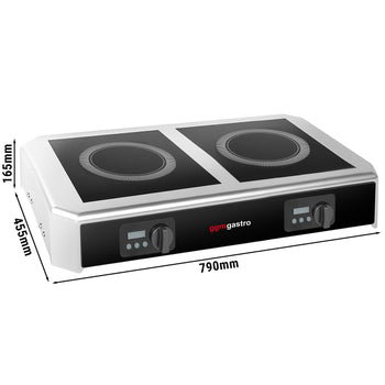 Kuchenka indukcyjna - 6 kW - 2 płyty grzewcze - Prime Gastro