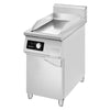 Płyta indukcyjna grillowa - 5kW - Gładka - Powierzchnia: 400x700mm - na podstawie z szafką - z szafką z 1 drzwiami