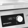 Płyta indukcyjna grillowa - 5kW - Gładka - Powierzchnia: 400x700mm - na podstawie z szafką - z szafką z 1 drzwiami