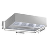 Okap indukcyjny sufitowy – 2500 mm – bez silnika – z filtrami